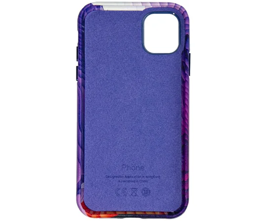 Кожаный чехол Colour Splash для Apple iPhone 14 (6.1") Purple / Pink