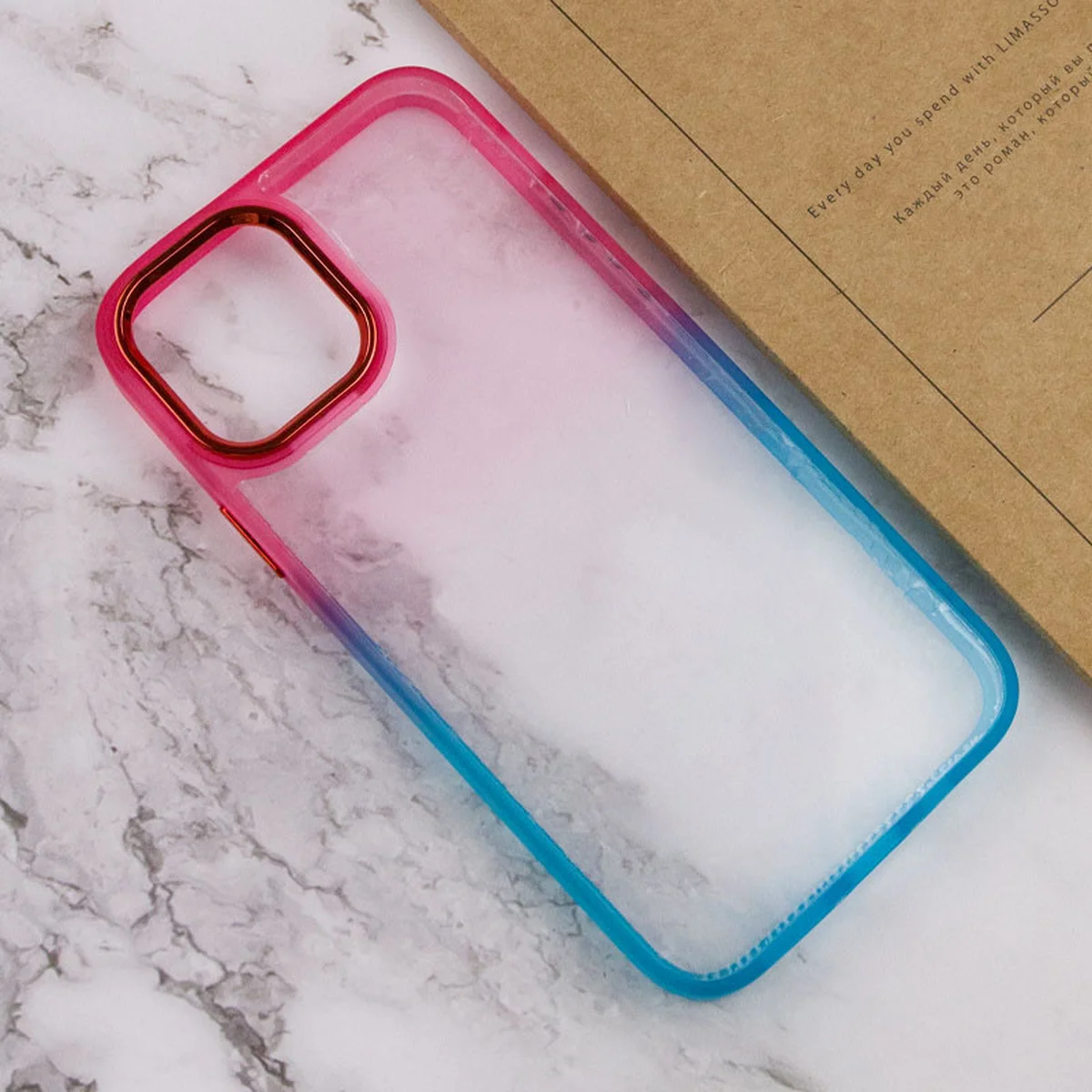 Чохол TPU+PC Fresh sip series для Apple iPhone 14 (6.1") Бірюзовий / Рожевий