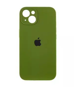 Чехол Silicone Case Full Camera Protective (AA) для Apple iPhone 14 (6.1") Зеленый / Dark Olive