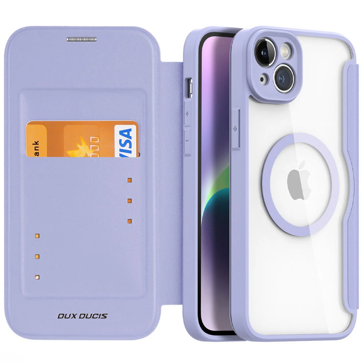 Чехол-книжка Dux Ducis Skin X Pro with MagSafe для Apple iPhone 14 / 13 (6.1") Purple