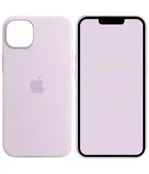 Чехол Silicone case (AAA) full with Magsafe and Animation для Apple iPhone 14 (6.1") Сиреневый / Lilac