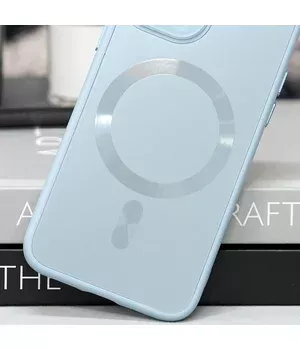 Чохол TPU+Glass Sapphire Midnight with MagSafe для Apple iPhone 14 (6.1") Блакитний / Blue