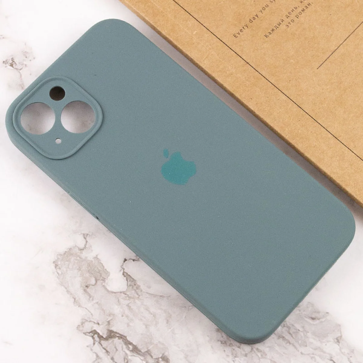 Чохол Silicone Case Full Camera Protective (AA) Apple iPhone 14 (6.1") Зелений / Pine green