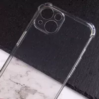 TPU чохол GETMAN Ease logo посилені кути для Apple iPhone 14 (6.1") Сірий (прозорий)