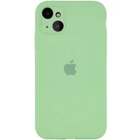 Чехол Silicone Case Full Camera Protective (AA) для Apple iPhone 14 (6.1") Мятный / Mint