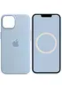 Чохол Silicone case (AAA) full with Magsafe and Animation для Apple iPhone 14 (6.1") Синій / Sky
