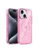 Чохол TPU Eclipse Sparkle (MagFit) для Apple iPhone 14/13 (6.1") Pink