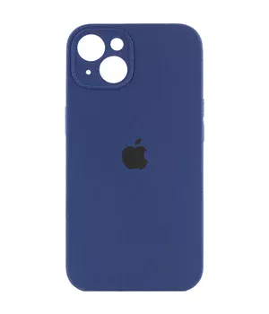 Чехол Silicone Case Full Camera Protective (AA) для Apple iPhone 14 (6.1") Синий / Deep navy