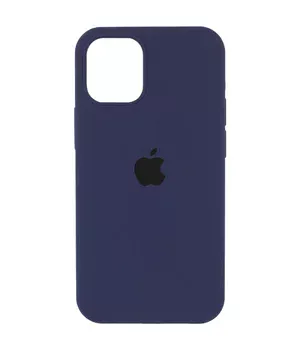 Чехол Silicone Case (AA) Logo with MagSafe для Apple iPhone 14 (6.1") Темно-синий / Midnight blue