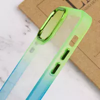 Чехол TPU+PC Fresh sip series для Apple iPhone 14 (6.1") Бирюзовый / Лимонный