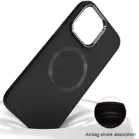 TPU чехол Bonbon Metal Style with MagSafe для Apple iPhone 14 (6.1") Черный / Black