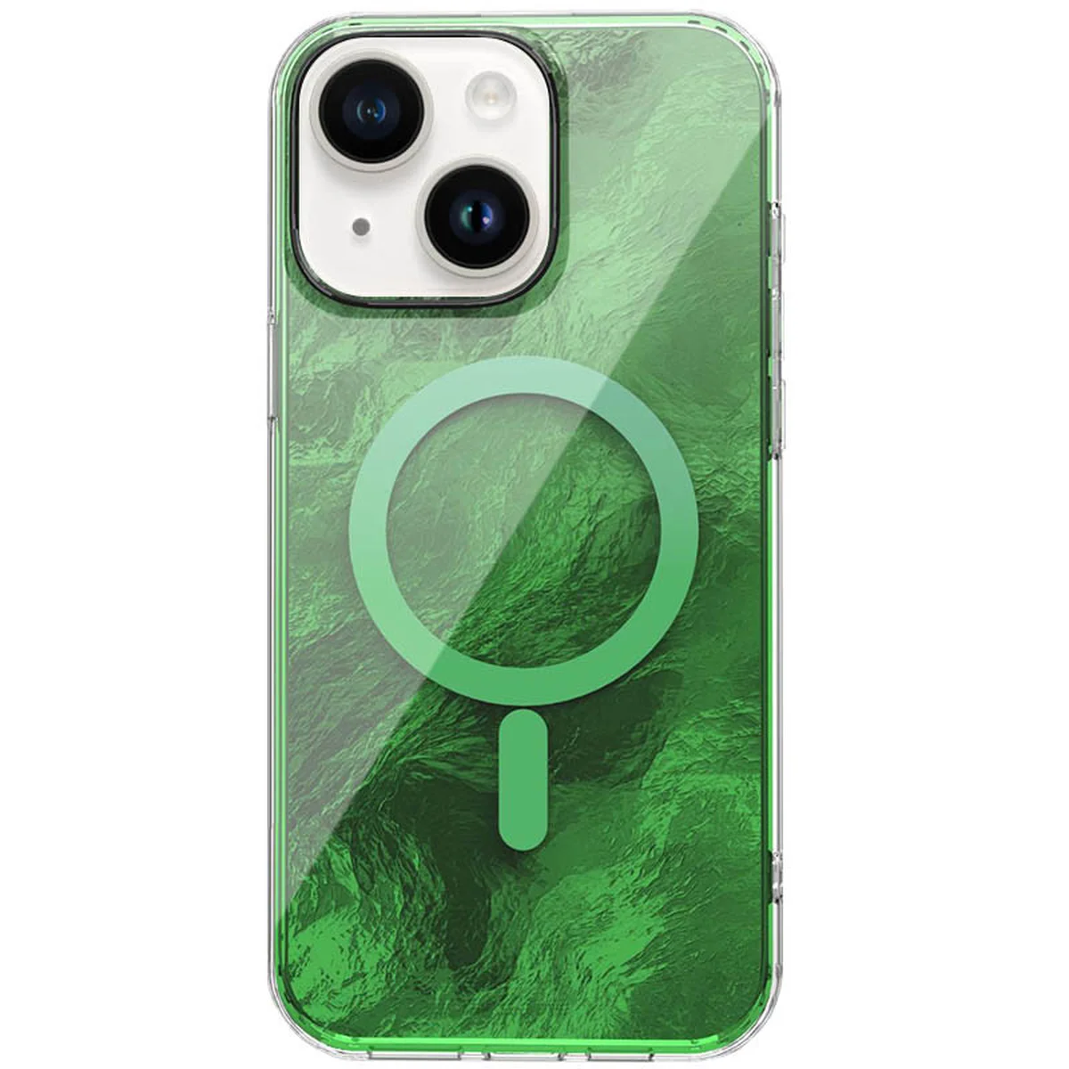Чохол TPU Shiny Mountain (MagFit) для Apple iPhone 14/13 (6.1") Green