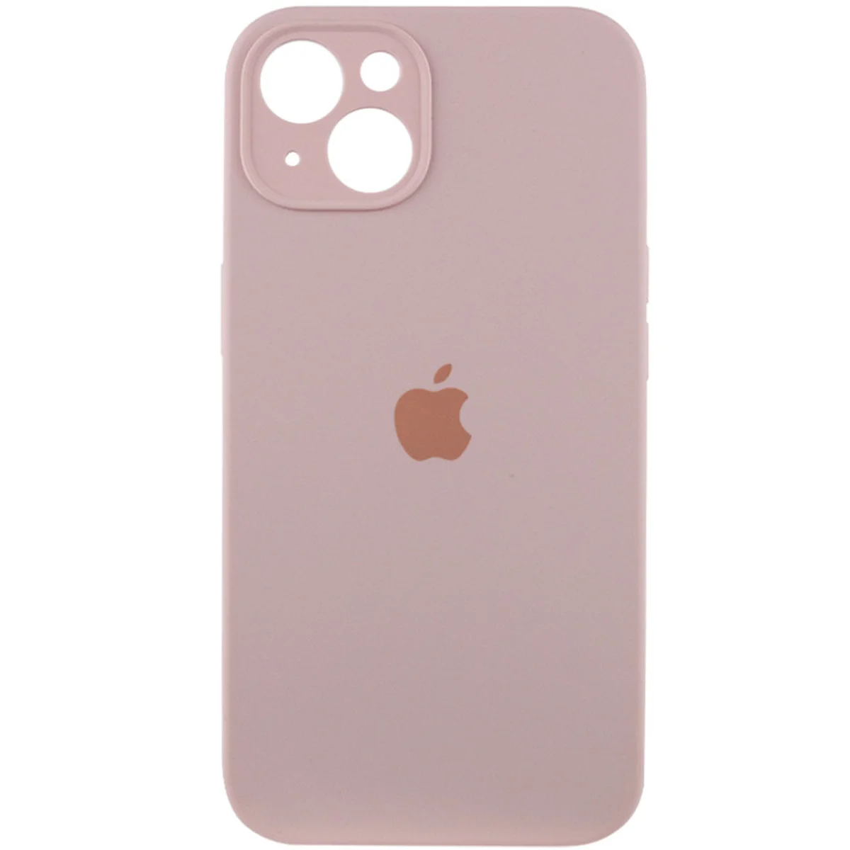 Чехол Silicone Case Full Camera Protective (AA) для Apple iPhone 14 (6.1") Розовый / Chalk Pink
