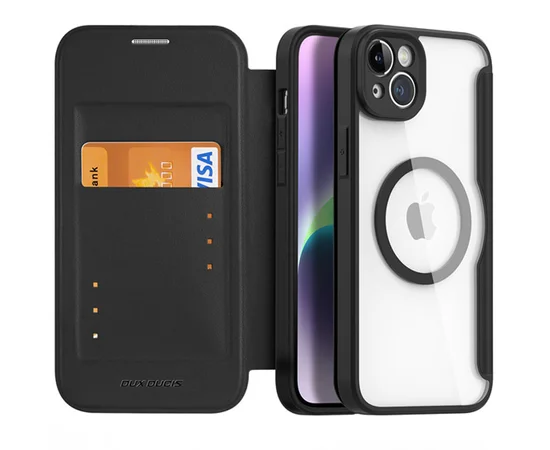 Чехол-книжка Dux Ducis Skin X Pro with MagSafe для Apple iPhone 14 / 13 (6.1") Black