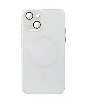 Чехол TPU+Glass Sapphire Midnight with MagSafe для Apple iPhone 14 (6.1") Белый / White