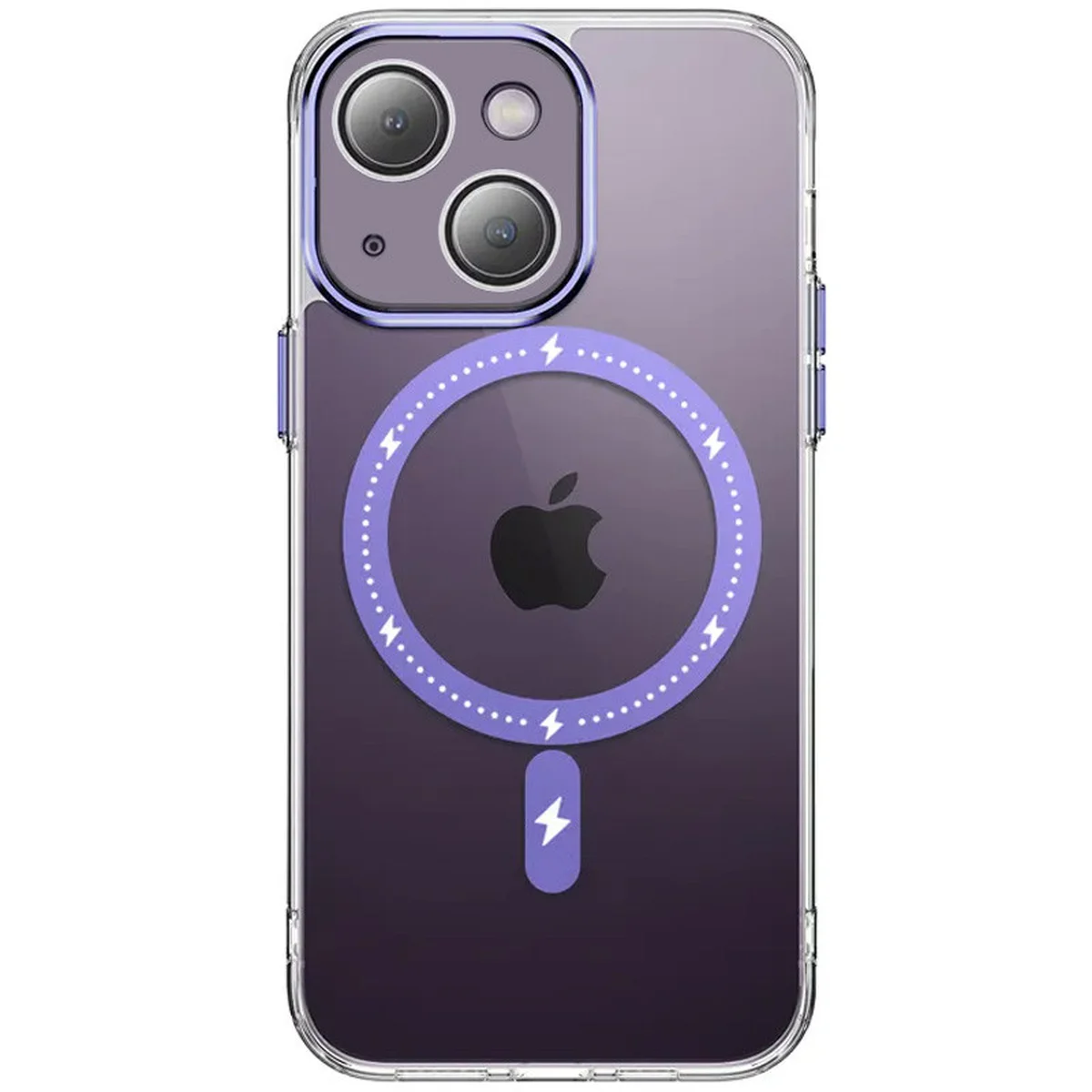Чехол TPU+PC Colorful with MagSafe для Apple iPhone 14 (6.1") Purple