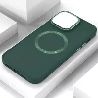 TPU чехол Bonbon Metal Style with MagSafe для Apple iPhone 14 (6.1") Зеленый / Army Green