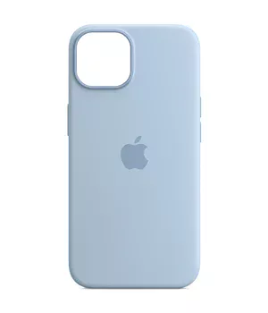 Чехол Silicone case (AAA) full with Magsafe and Animation для Apple iPhone 14 (6.1") Голубой / Sky