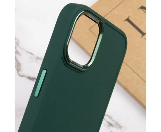 TPU чохол Bonbon Metal Style для Apple iPhone 14 (6.1") Зелений / Pine green
