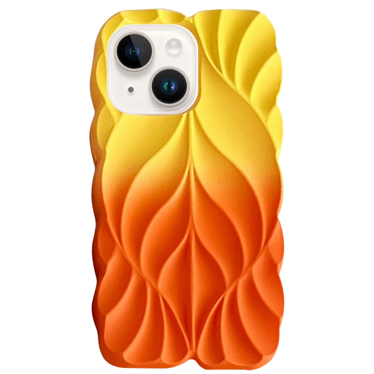 TPU чехол Leaf для Apple iPhone 14 / 13 (6.1") Yellow / Orange