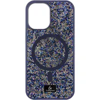 TPU чехол Bling World Rock Diamond with MagSafe для Apple iPhone 14 (6.1") Navy Blue