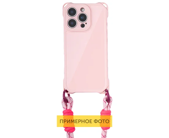 Чохол TPU CrossBody with straps для Apple iPhone 14 (6.1") Pink