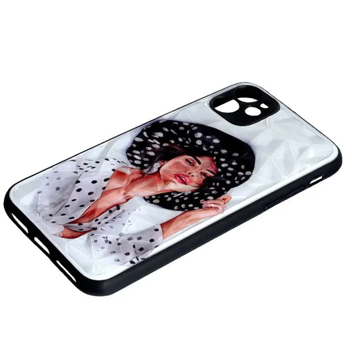 TPU+PC чехол Prisma Ladies для Apple iPhone 14 (6.1") Girl in a hat
