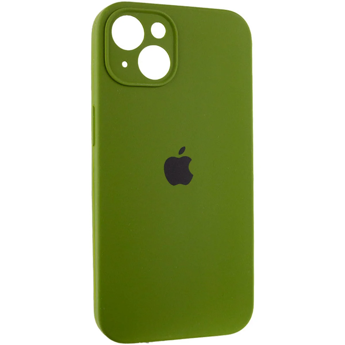 Чехол Silicone Case Full Camera Protective (AA) для Apple iPhone 14 (6.1") Зеленый / Dark Olive / PVH