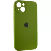 Чехол Silicone Case Full Camera Protective (AA) для Apple iPhone 14 (6.1") Зеленый / Dark Olive / PVH