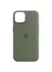 Чохол Silicone case (AAA) full with Magsafe and Animation для Apple iPhone 14 (6.1") Зелений / Olive