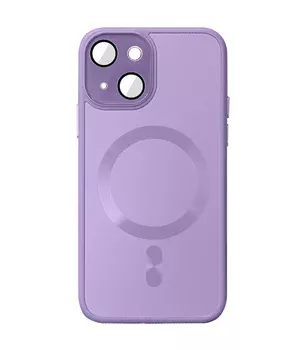 Чехол TPU+Glass Sapphire Midnight with MagSafe для Apple iPhone 14 (6.1") Сиреневый / Lilac