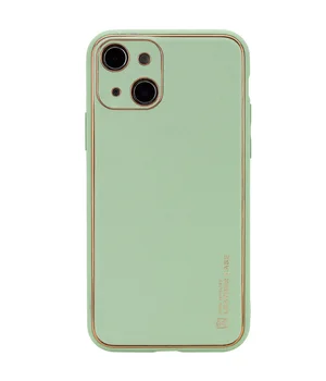 Кожаный чехол Xshield для Apple iPhone 14 (6.1") Зеленый / Pistachio