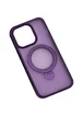 TPU+PC чехол Metal Buttons with MagSafe Colorful HQ Ring для Apple iPhone 14 / 13 (6.1") Purple