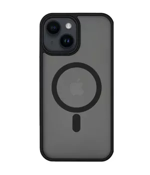 TPU+PC чехол Metal Buttons with MagSafe для Apple iPhone 14 (6.1") Черный