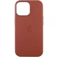 Шкіряний чохол Leather Case (AAA) з MagSafe and Animation для Apple iPhone 14 (6.1") Umber
