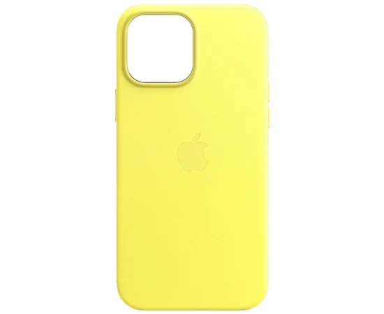 Шкіряний чохол Leather Case (AA) with MagSafe для iPhone 14 (6.1") Yellow