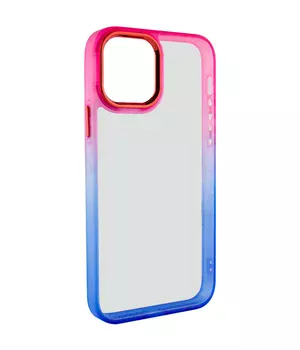 Чехол TPU+PC Fresh sip series для Apple iPhone 14 (6.1") Синий / Розовый