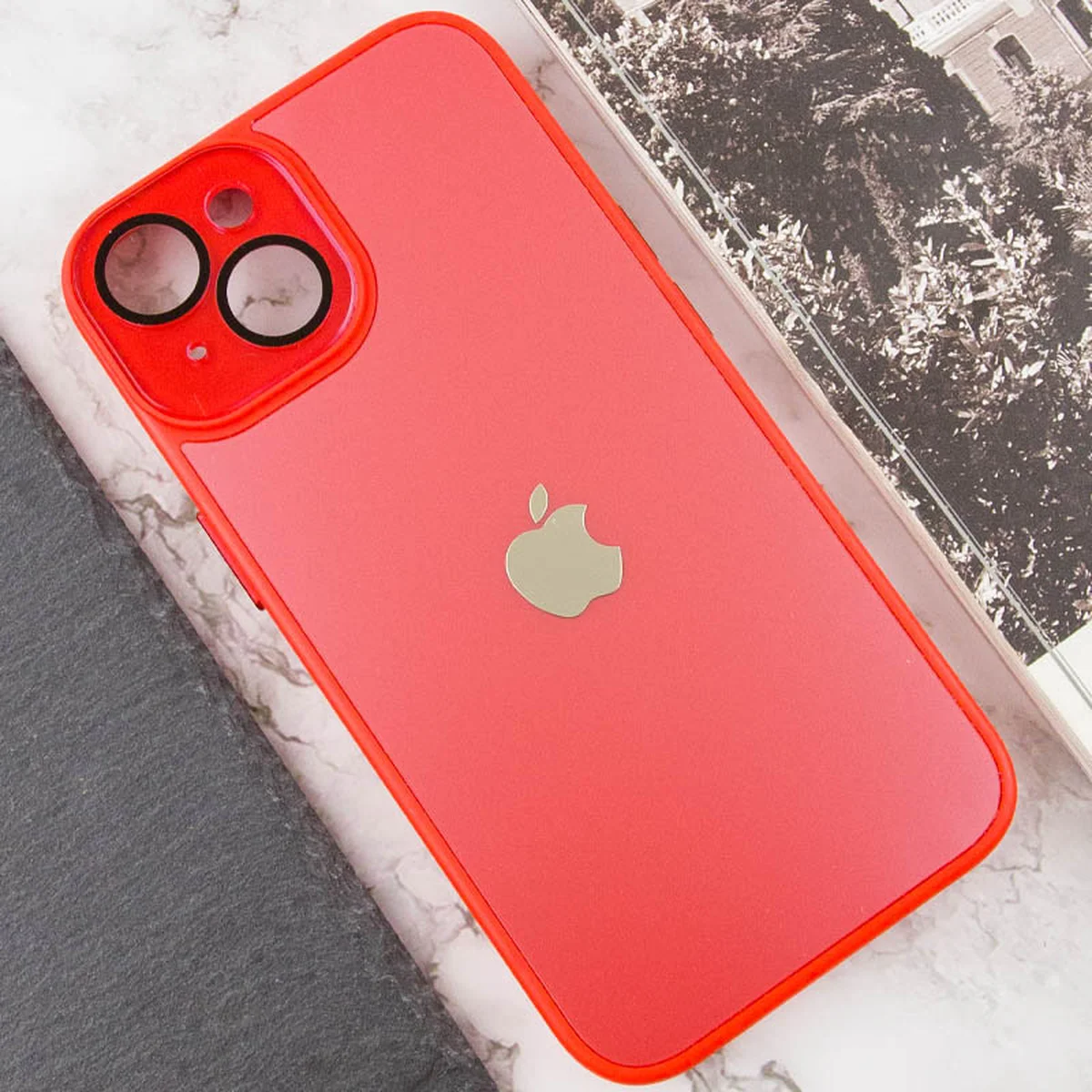 Чохол TPU+Glass Sapphire Midnight для Apple iPhone 14 (6.1") Червоний / Red
