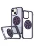 TPU+PC чехол Metal Ring with MagSafe для Apple iPhone 14 / 13 (6.1") Темно-фиолетовый