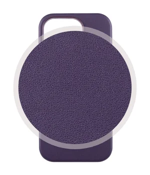 Кожаный чехол Leather Case (AAA) with MagSafe and Animation для Apple iPhone 14 (6.1") Deep Violet