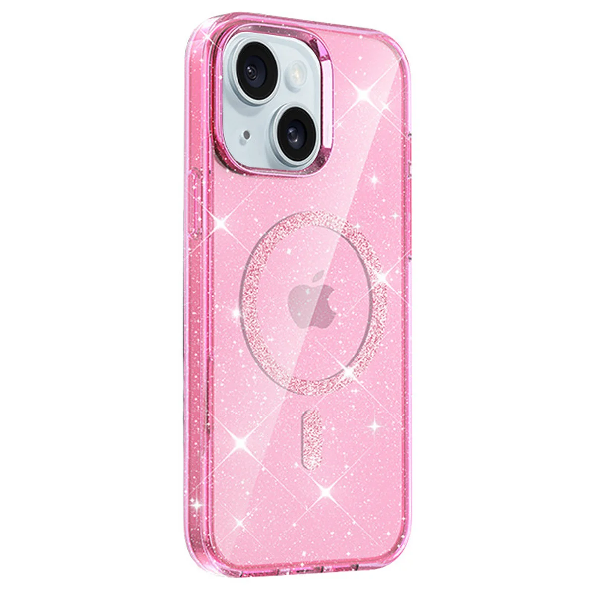 Чехол TPU Eclipse Sparkle (MagFit) для Apple iPhone 14 / 13 (6.1") Pink