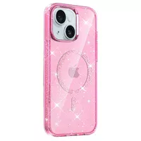 Чехол TPU Eclipse Sparkle (MagFit) для Apple iPhone 14 / 13 (6.1") Pink