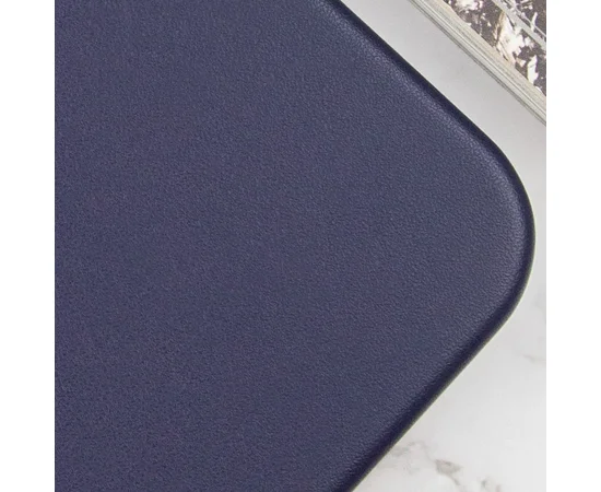 Кожаный чехол Leather Case (AAA) with MagSafe and Animation для Apple iPhone 14 (6.1") Ink