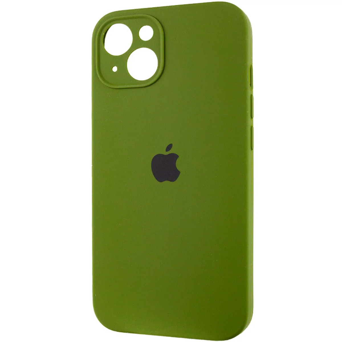Чехол Silicone Case Full Camera Protective (AA) для Apple iPhone 14 (6.1") Зеленый / Dark Olive / PVH