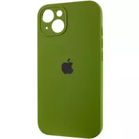 Чехол Silicone Case Full Camera Protective (AA) для Apple iPhone 14 (6.1") Зеленый / Dark Olive / PVH