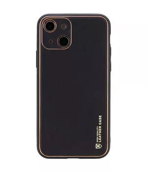Кожаный чехол Xshield для Apple iPhone 14 (6.1") Черный / Black