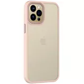 TPU+PC чехол Metal Buttons для Apple iPhone 14 (6.1") Розовый
