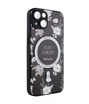 TPU+PC чехол Secret Garden with MagSafe для Apple iPhone 14 (6.1") Black