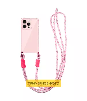 Чохол TPU CrossBody with straps для Apple iPhone 14 (6.1") Pink