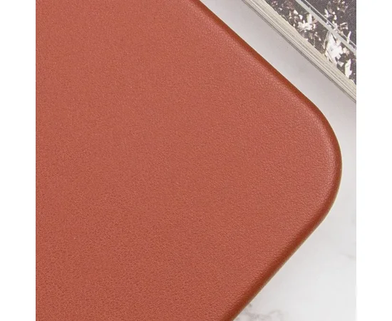 Кожаный чехол Leather Case (AAA) with MagSafe and Animation для Apple iPhone 14 (6.1") Umber